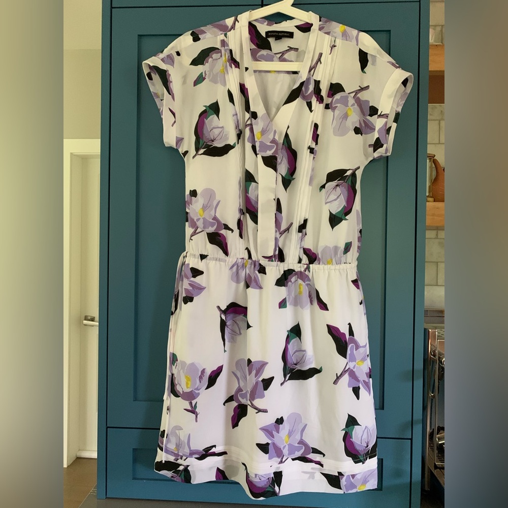 Banana Republic Mini Dress with Magnolia Print